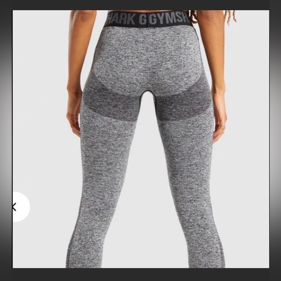 Gymshark - Flex Low Rise Leggings in Charcoal Marl Heather Gray - New - Picture 3 of 7